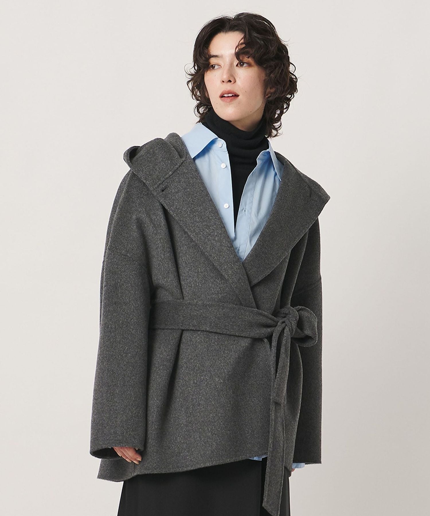 MARW UNITED ARROWS＞フーデッド リバー ミドルコート