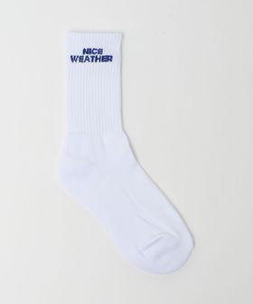 NICE WEATHER/＜NICE WEATHER＞ロゴソックス/small logo/white 1/ソックス / 靴下