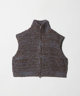 NICE WEATHER/＜NICE WEATHER＞フロントジップ ニットベスト/ベスト