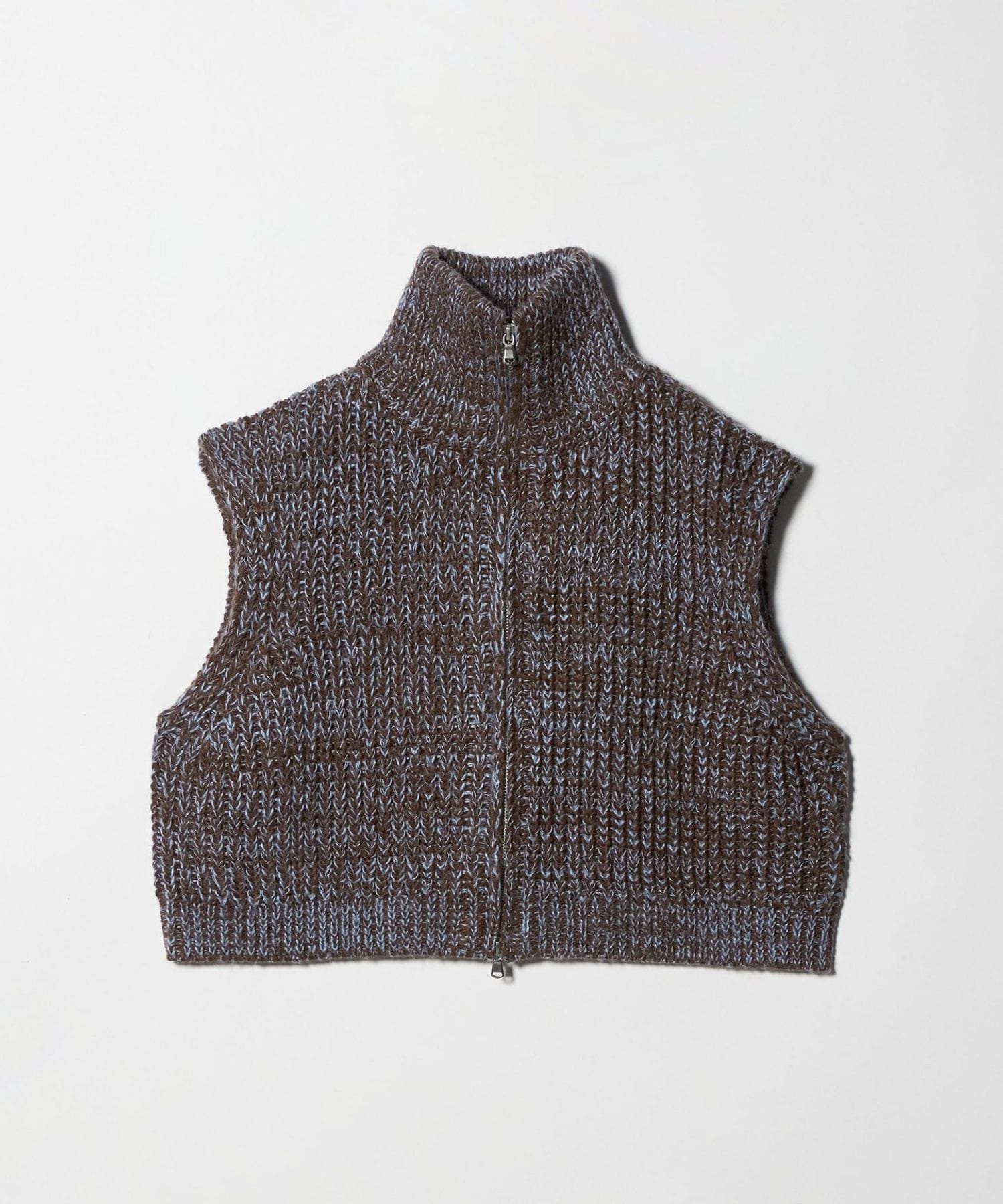 NICE WEATHER＞フロントジップ ニットベスト