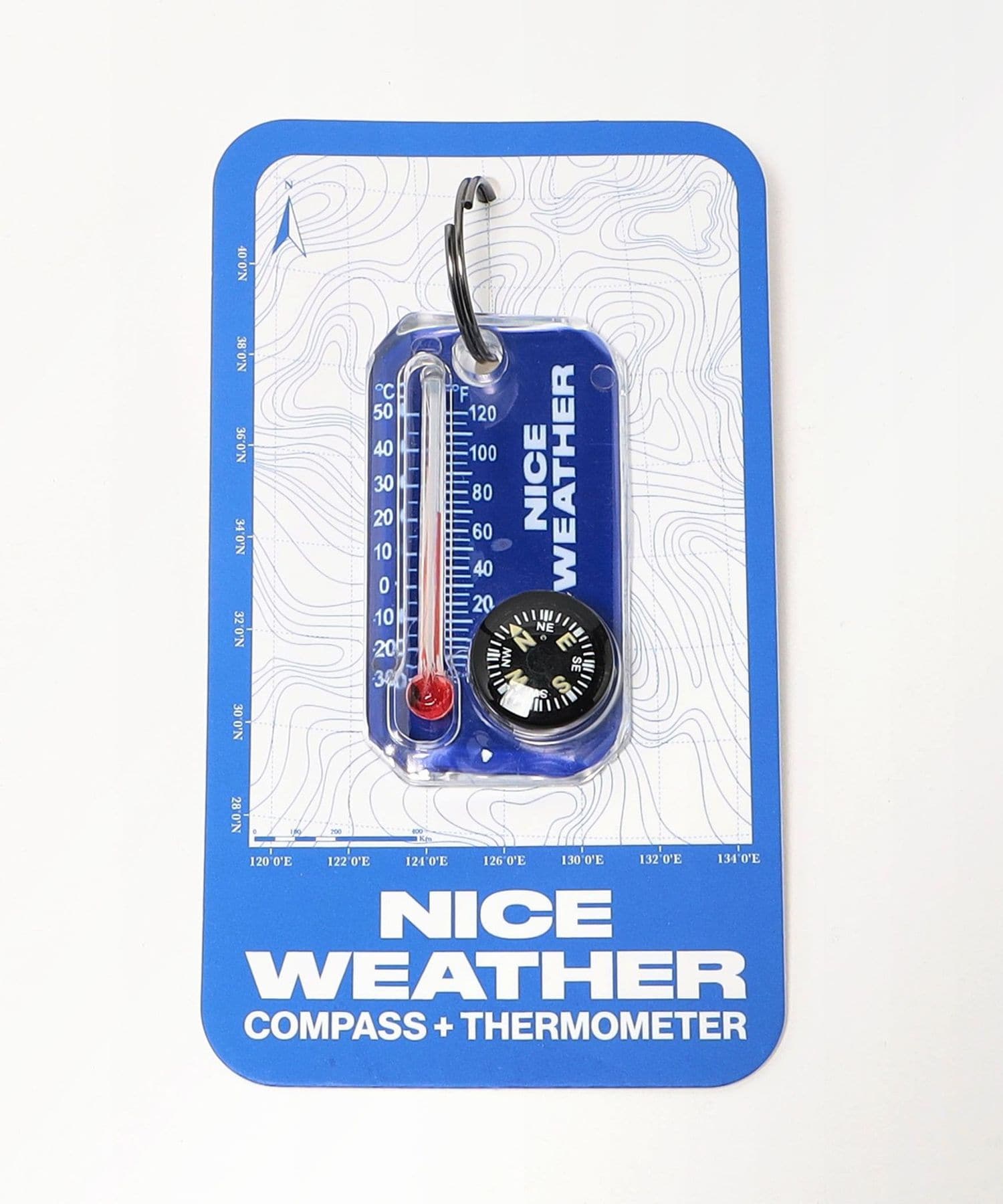 ＜NICE WEATHER＞COMPASS&THERMOMETER キーリング