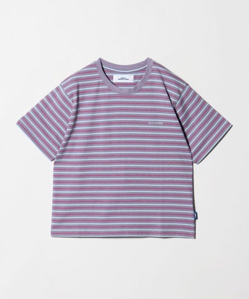 NICE WEATHER/＜NICE WEATHER＞ウィメンズ ボーダー ショートスリーブ Tシャツ/Tシャツ / カットソー