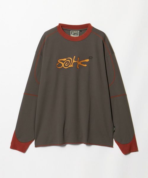 Somewhere Outside/＜SOMEWHERE OUTSIDE＞ロゴエンブロイダリー トップス/Tシャツ / カットソー