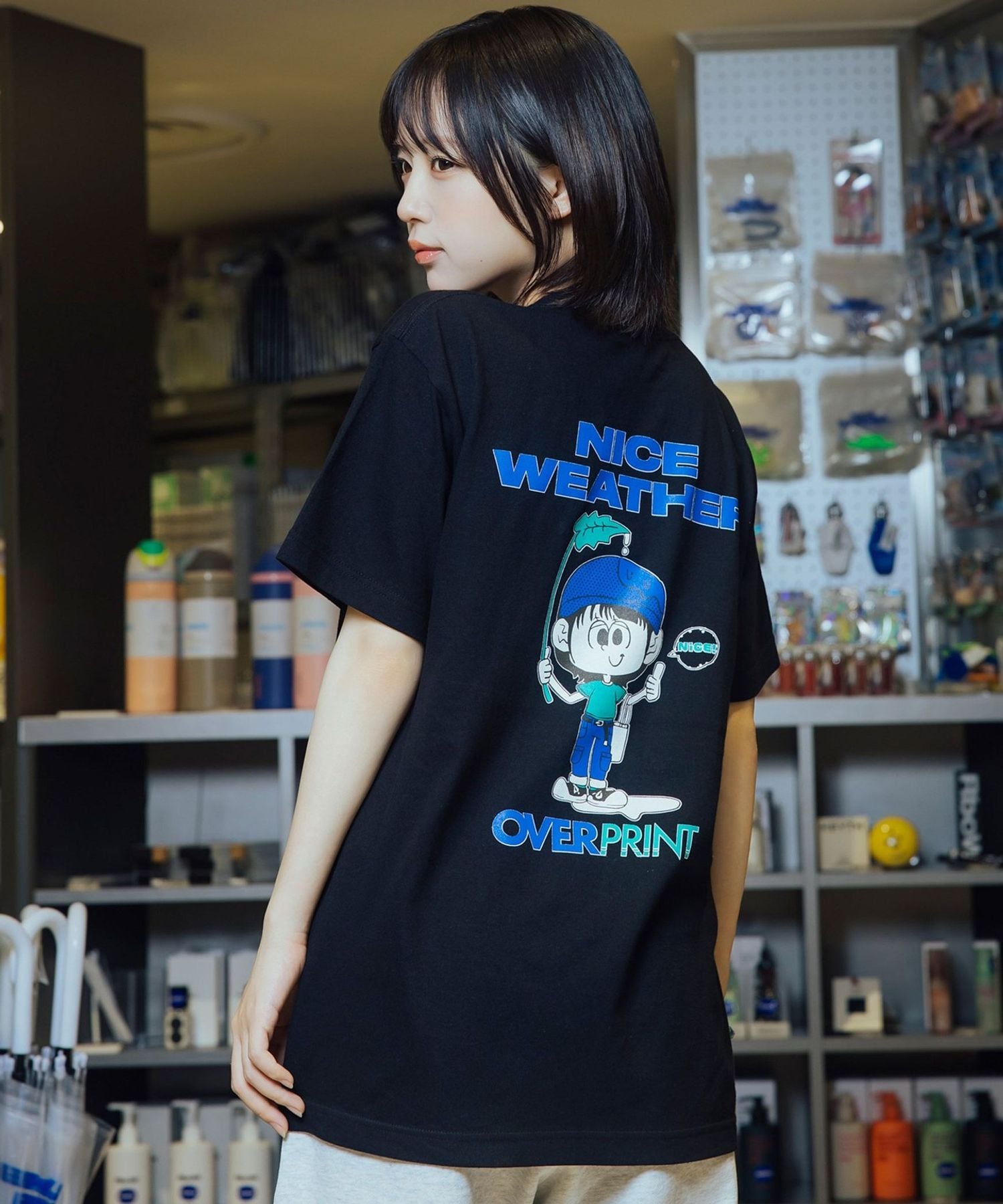 別注】＜over print × なえなの＞プリント Tシャツ/ZERO ZERO HERO