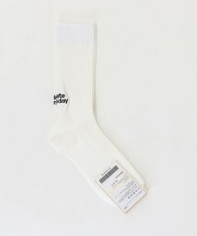 NICE WEATHER/＜I Hate Monday＞バックロゴ リブソックス/ソックス / 靴下