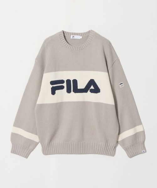 NICE WEATHER/＜FILA＞クルーネック ニット/ニット / セーター