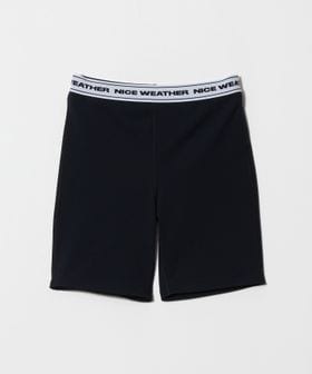 NICE WEATHER/＜NICE WEATHER＞ロゴ バイカーショーツ/ブラック/その他パンツ