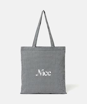 NICE WEATHER/＜NICE WEATHER＞ギンガムチェック シグネチャーロゴ トートバッグ/トートバッグ