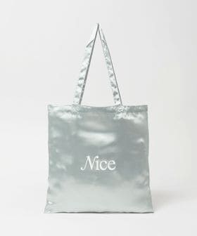 NICE WEATHER/＜NICE WEATHER＞サテン シグネチャーロゴ トートバッグ/トートバッグ