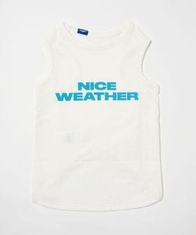 NICE WEATHER/＜NICE WEATHER＞ロゴ ドッグ ノースリーブ Tシャツ/その他