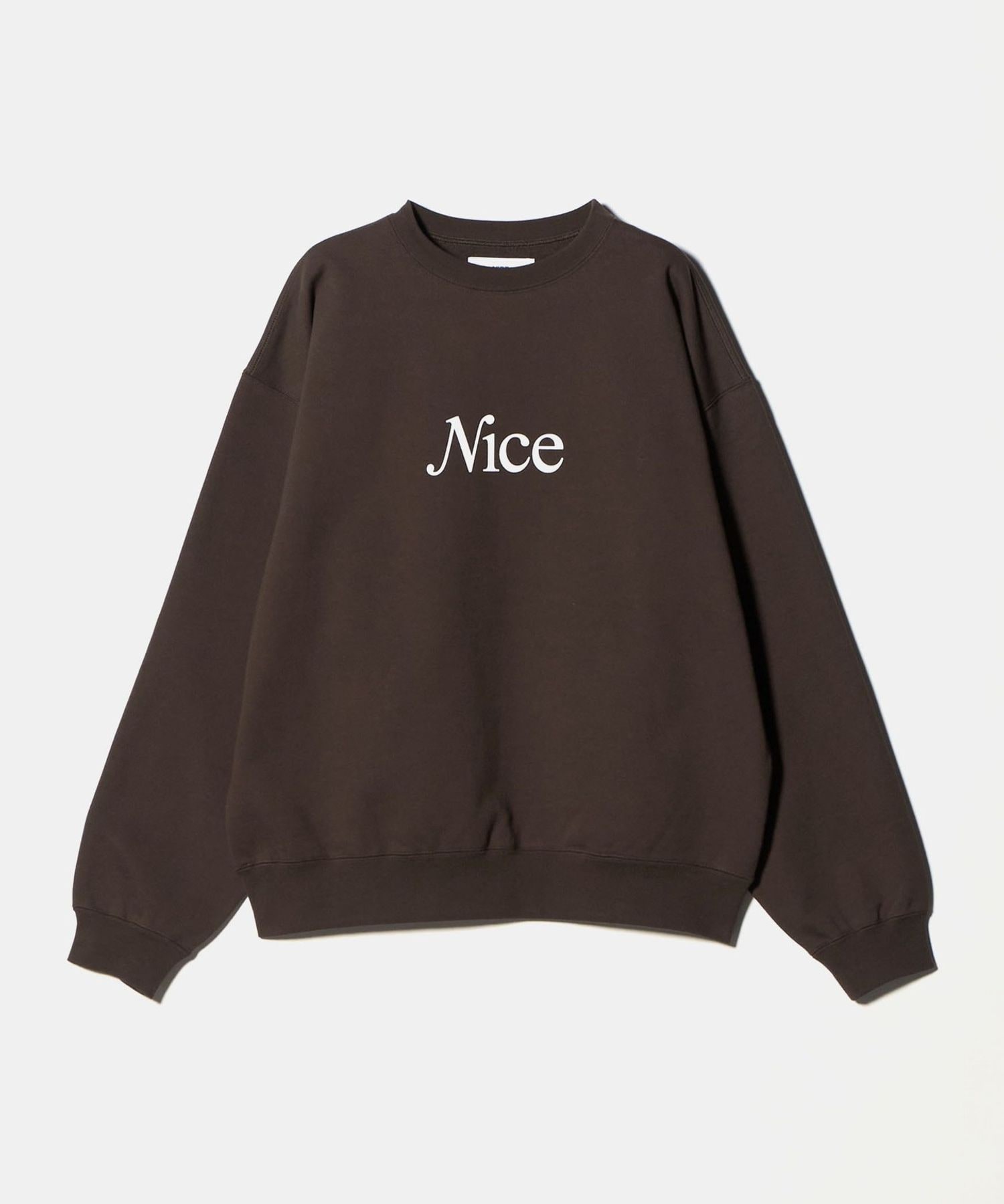 NICE WEATHER＞シグネチャーロゴ クルーネック スウェットプルオーバー