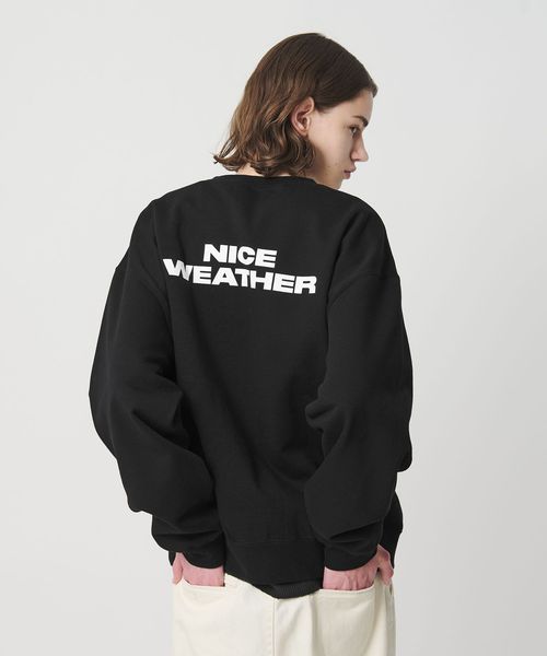 NICE WEATHER/＜NICE WEATHER＞ロゴ クルーネック スウェットプルオーバー/スウェット / パーカー