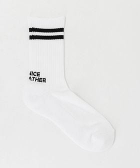 NICE WEATHER/＜NICE WEATHER＞ライン＆ロゴ ソックス/ソックス / 靴下