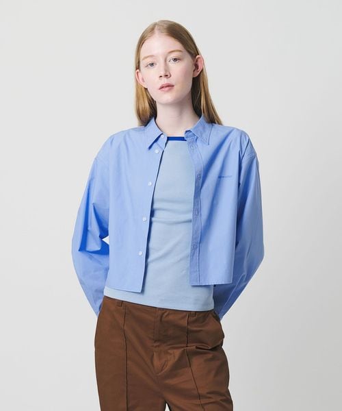 NICE WEATHER/＜NICE WEATHER＞ロゴ クロップド シャツ/シャツ / ブラウス