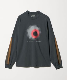 SOMEWHERE OUTSIDE HIKING COMPANY/＜SOMEWHERE OUTSIDE HIKING COMPANY＞ストライプスリーブ グラフィック Tシャツ/Tシャツ / カットソー