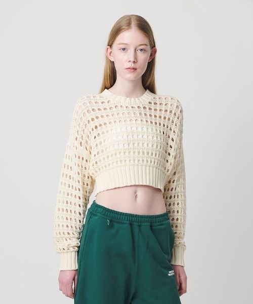 NICE WEATHER/＜NICE WEATHER＞メッシュ プルオーバーニット/ニット / セーター