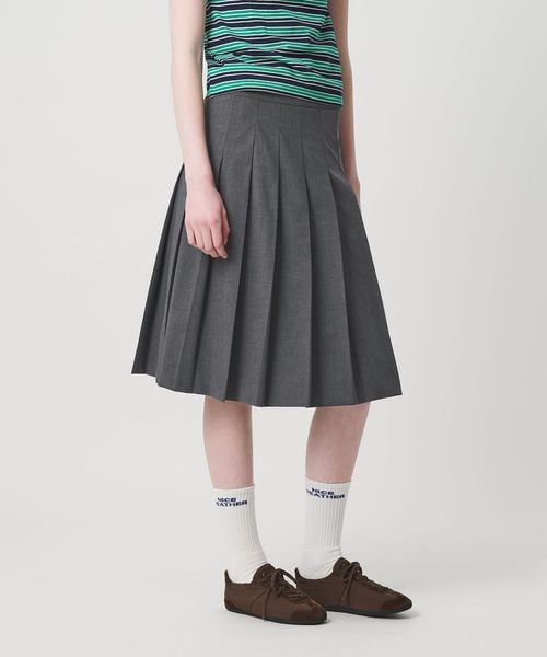 NICE WEATHER/＜NICE WEATHER＞トロ プリーツスカート/ひざ丈