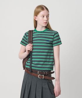 NICE WEATHER/＜NICE WEATHER＞マルチボーダー ショートスリーブ Tシャツ/Tシャツ / カットソー