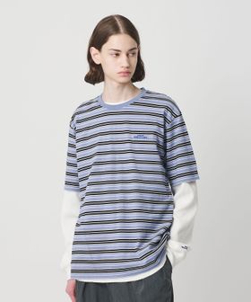 NICE WEATHER/＜NICE WEATHER＞マルチボーダー ショートスリーブ Tシャツ/Tシャツ / カットソー