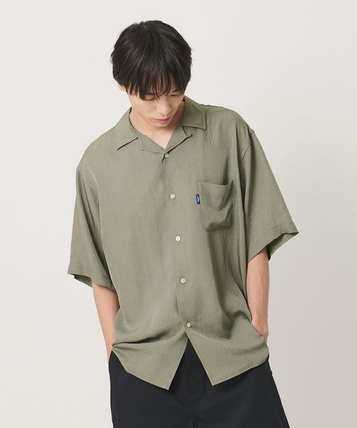 NICE WEATHER/＜NICE WEATHER＞サテン ショートスリーブシャツ/シャツ / ブラウス