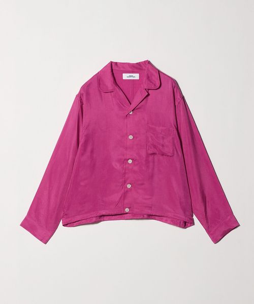 NICE WEATHER/＜NICE WEATHER＞サテン オープンカラー シャツ/シャツ / ブラウス