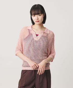 NICE WEATHER/＜NICE WEATHER＞メッシュ ショートスリーブ ポロシャツ/ニット / セーター