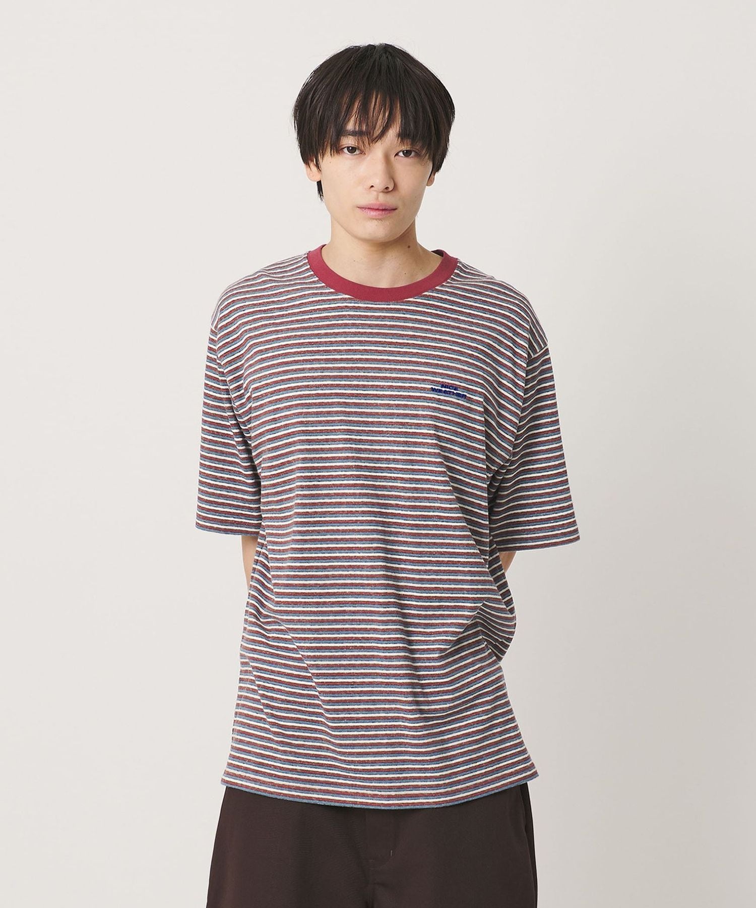 NICE WEATHER＞マルチボーダー Tシャツ